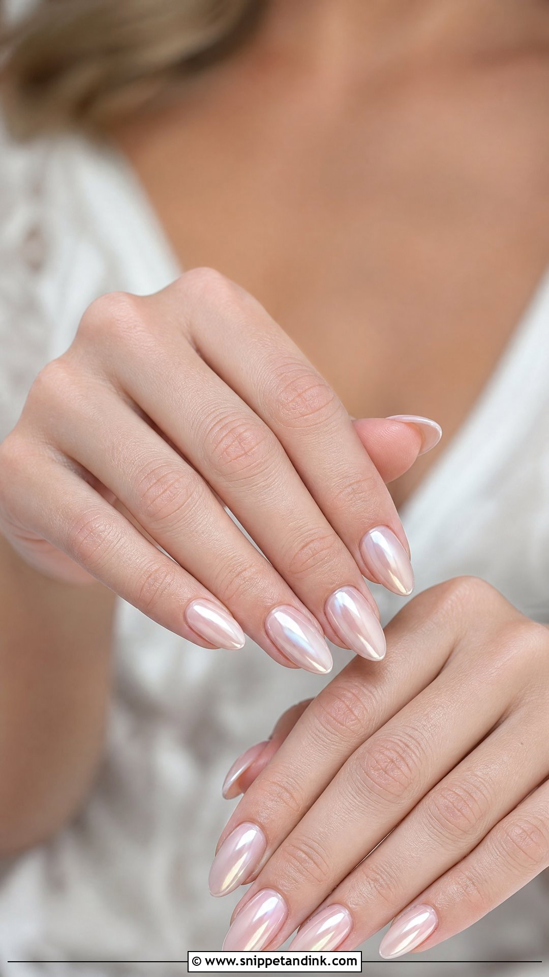 Pearl Chrome Wedding Acrylic Nails - Snippet and Ink - 25 Wedding Acrylic Nails