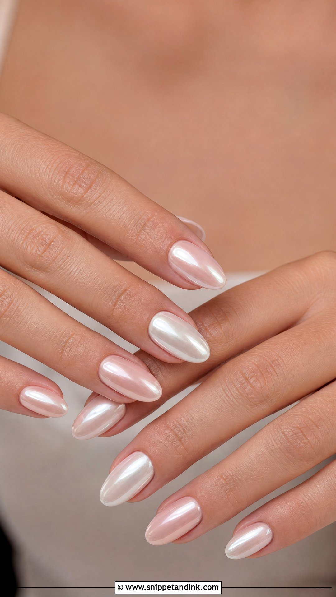 Pearl Chrome Wedding Nail Extensions - Snippet and Ink - 25 Nail Extension Designs for Wedding