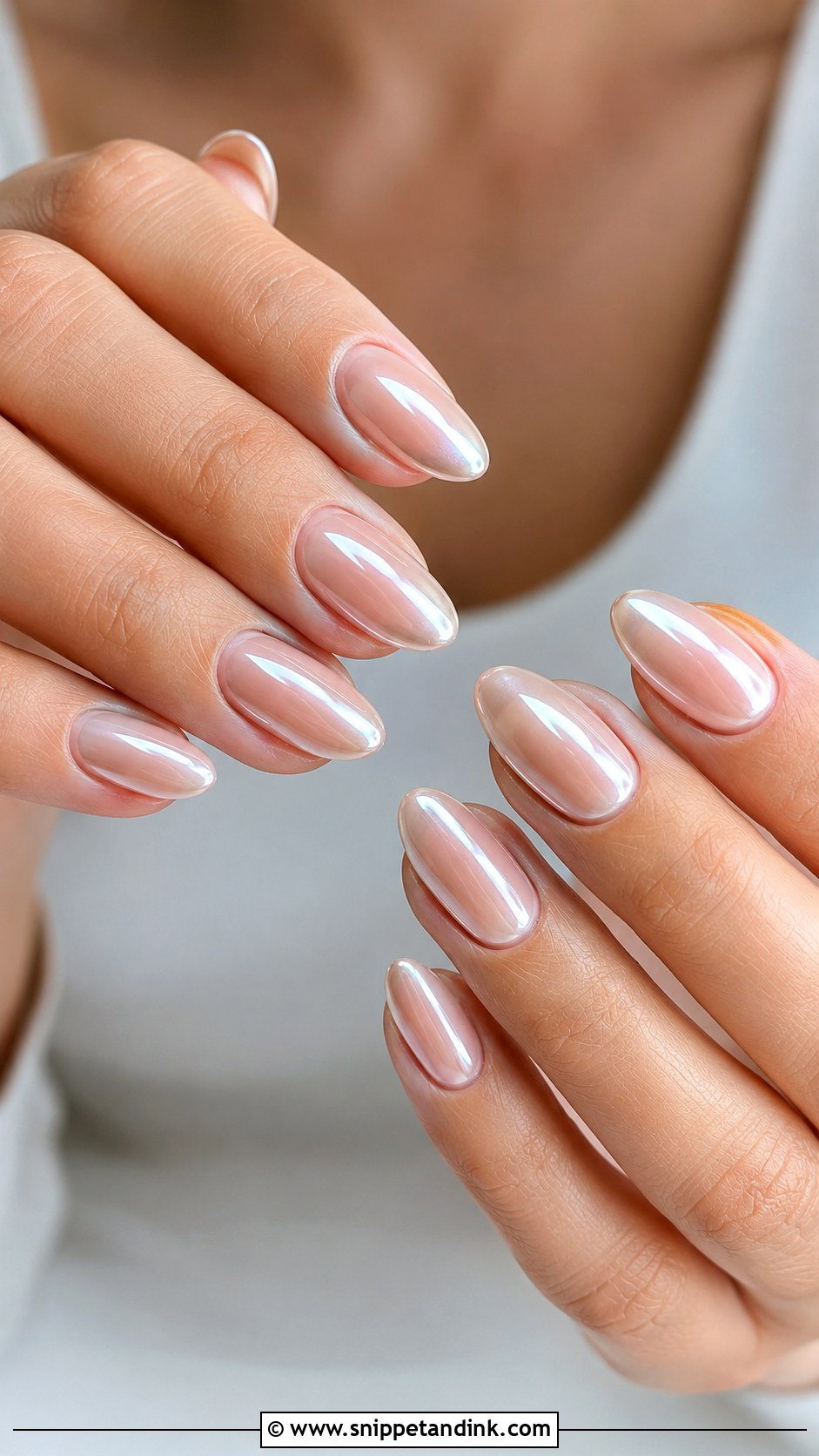 Pearl Chrome Wedding Nails - Snippet and Ink - 20 Classy Wedding Nails for Bride