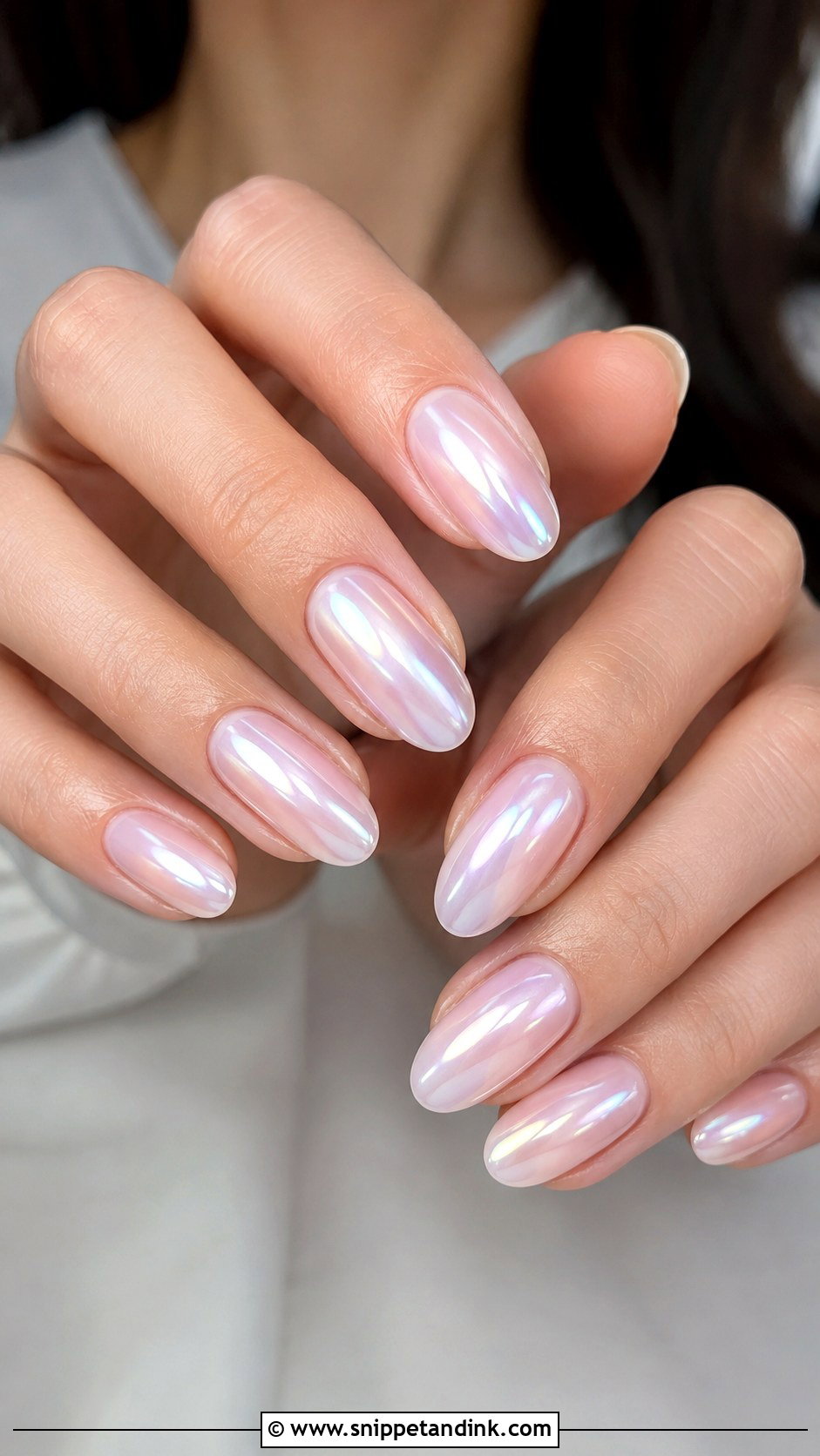 Pearl Chrome Wedding Nails - Snippet and Ink - 20 Dream Wedding Nails