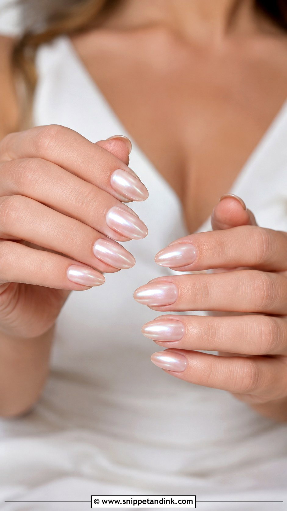 Pearl Chrome Wedding Nails - Snippet and Ink - 20 Pearl Wedding Nails for Bride