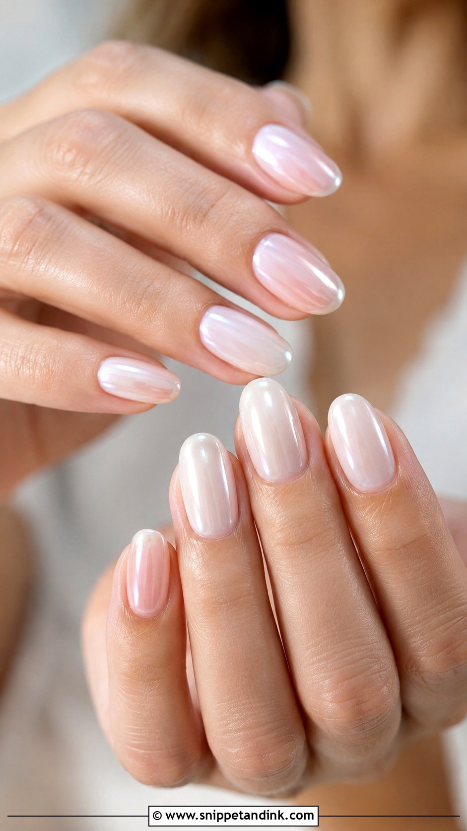 Pearl Chrome Wedding Nails - Snippet and Ink - 20 Sparkly Wedding Nails