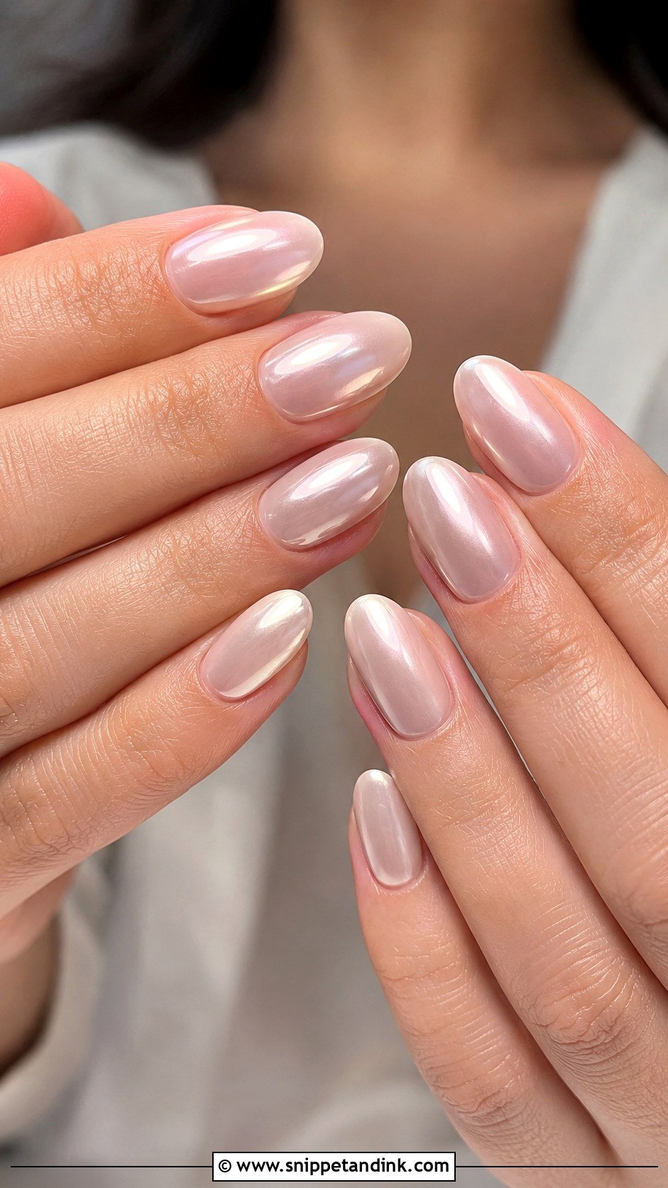 Pearl Chrome Wedding Nails - Snippet and Ink - 20 Subtle Wedding Nails
