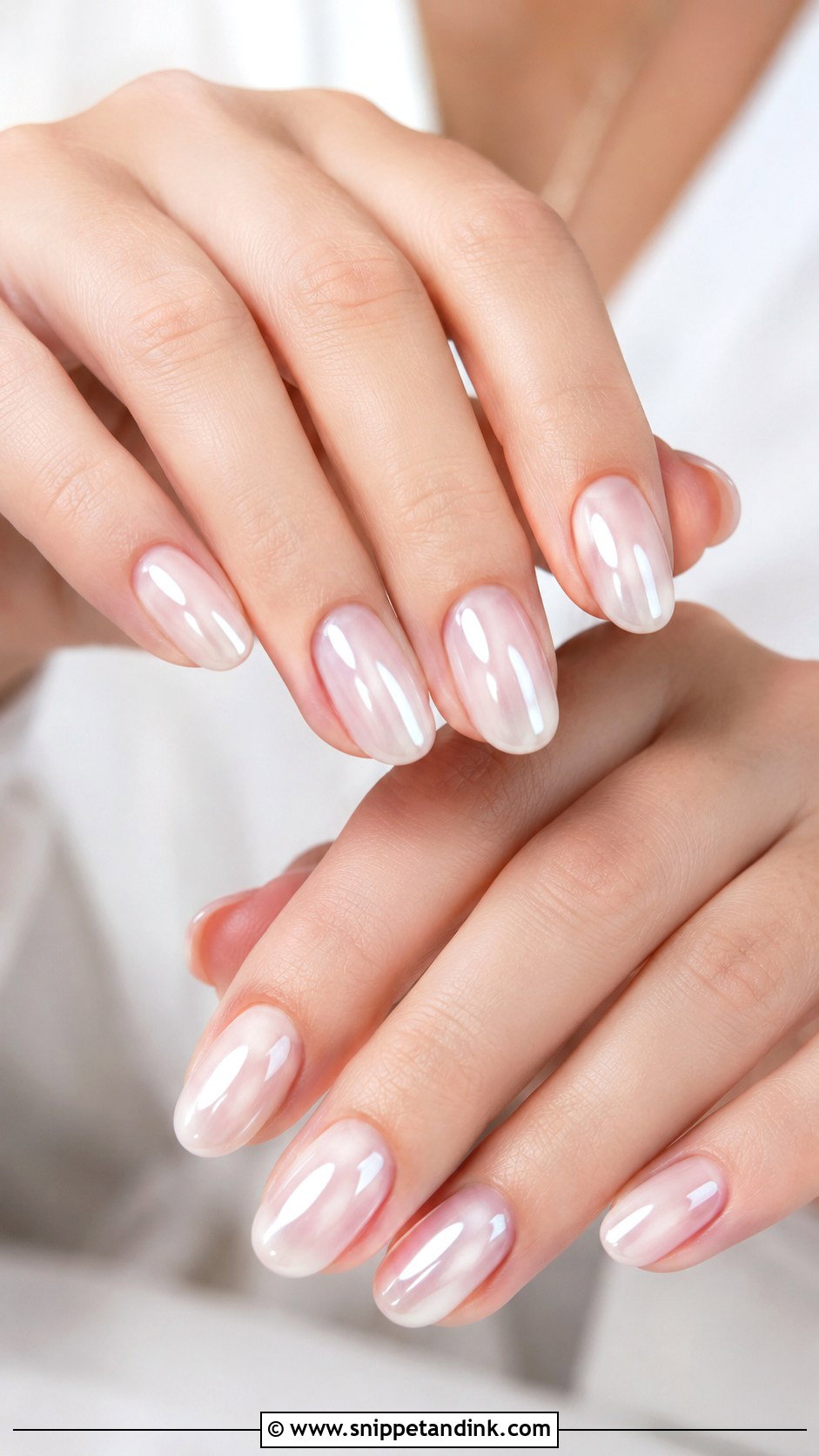 Pearl Chrome Wedding Nails - Snippet and Ink - 20 Wedding Nails 2025 Bride