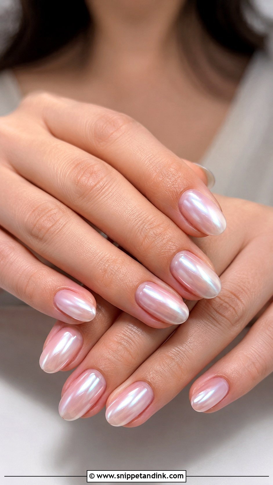 Pearl Chrome Wedding Nails - Snippet and Ink - 20 Wedding Nails for Mother of the Bride