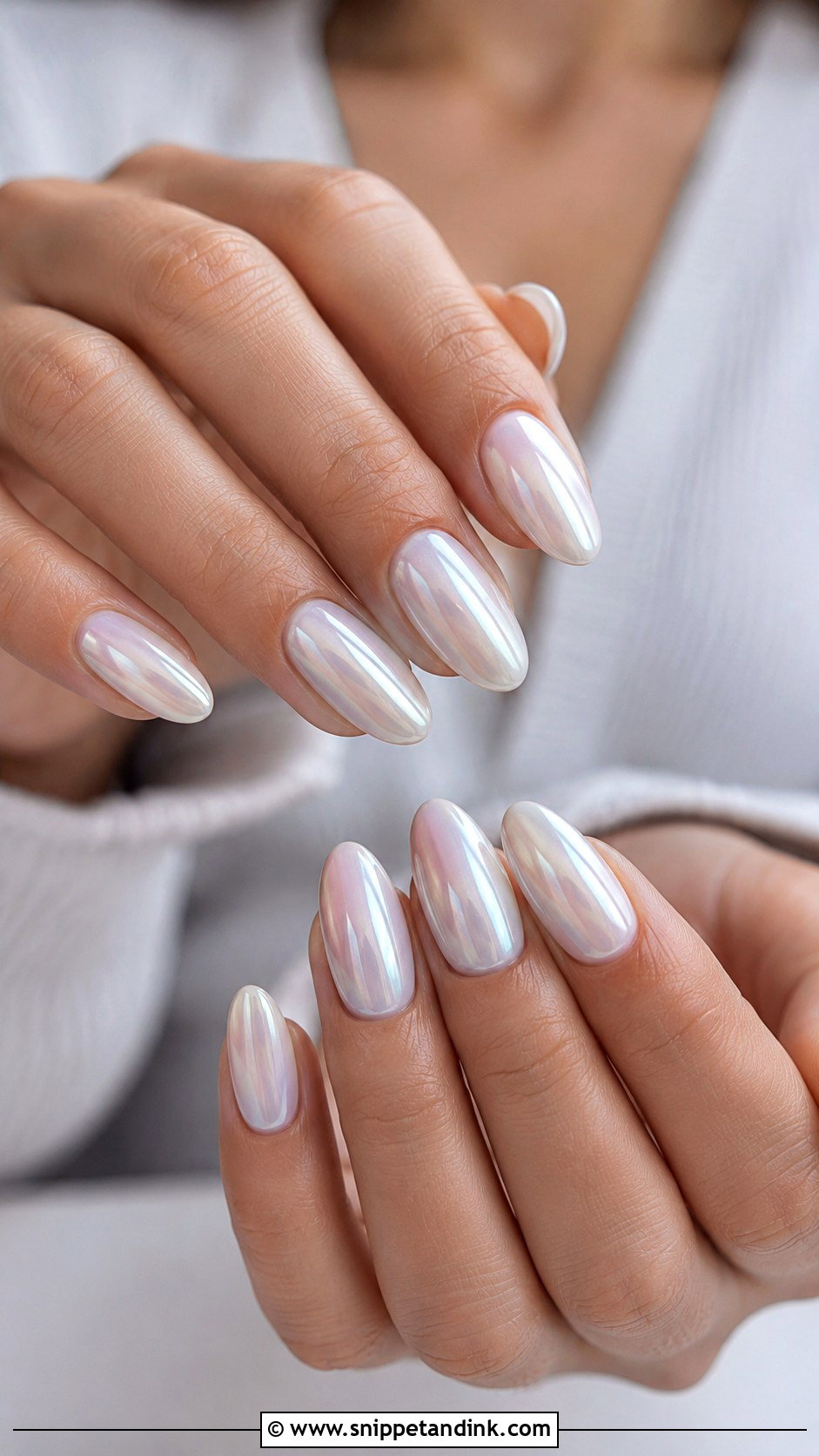 Pearl Chrome Wedding Nails - Snippet and Ink - 20 Chrome Nails for Wedding