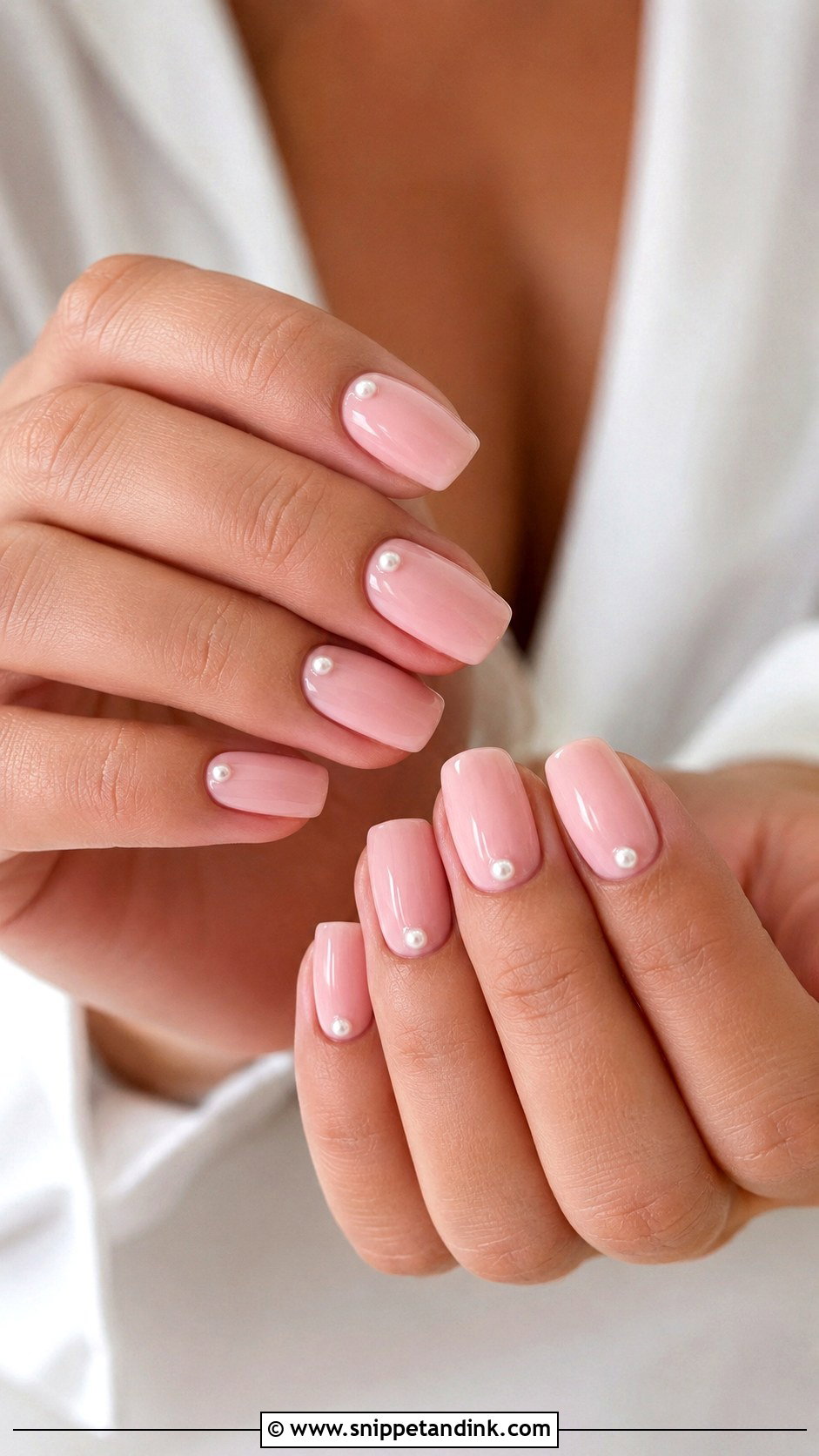Pearl Chrome Wedding Nails - Snippet and Ink - 20 Wedding Season Nails