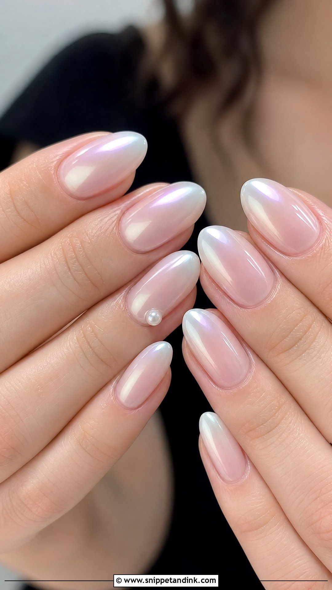 Pearl Chrome Wedding Nails - Snippet and Ink - 25 Fun Wedding Nails