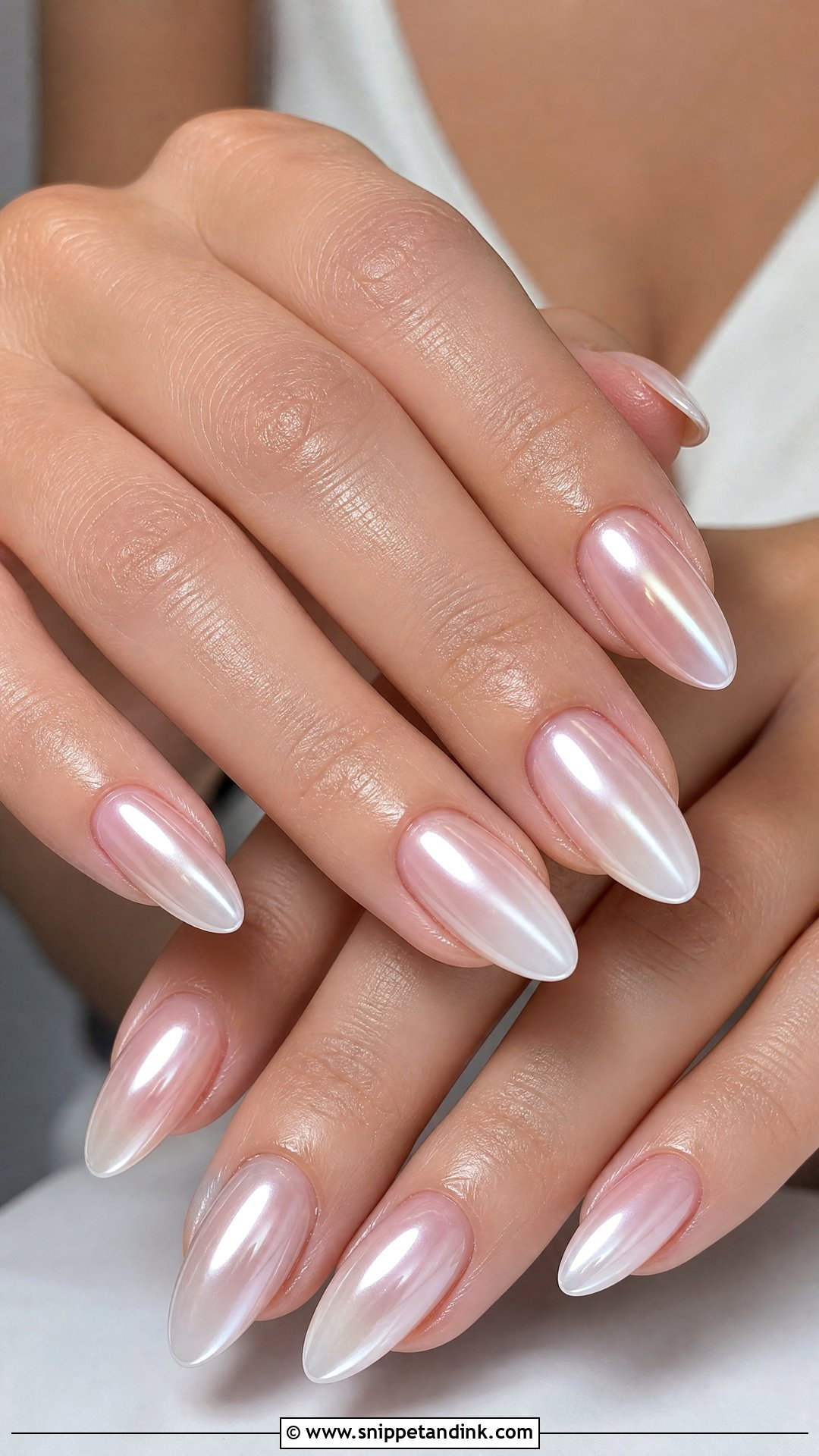 Pearl Chrome Wedding Nails - Snippet and Ink - 25 Nail for Wedding Ideas