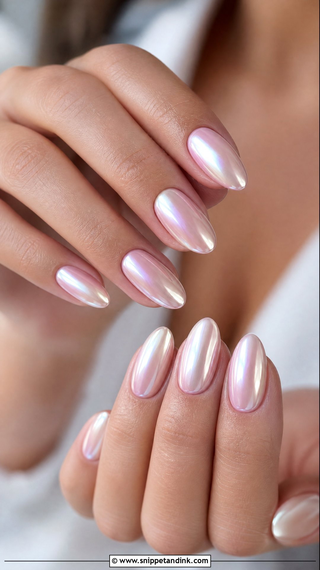 Pearl Chrome Wedding Nails - Snippet and Ink - 25 Nails Design for Wedding