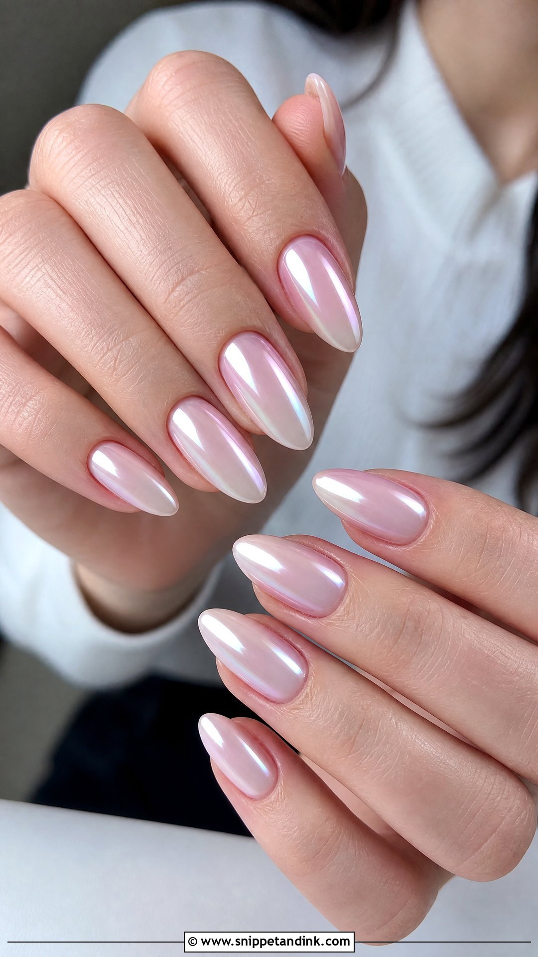 Pearl Chrome Wedding Nails - Snippet and Ink - 25 Nails for a Wedding