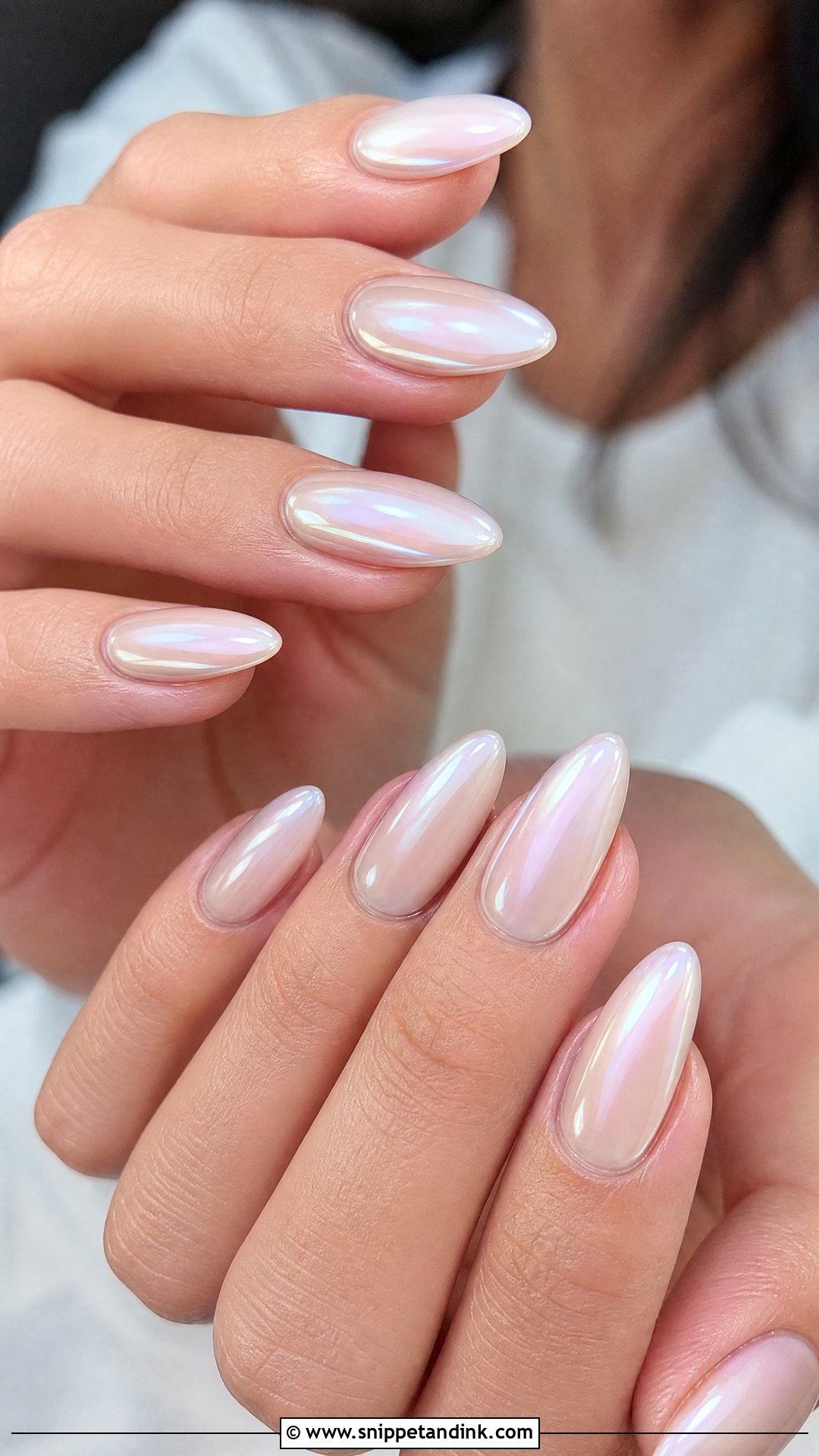 Pearl Chrome Wedding Nails - Snippet and Ink - 25 Pearl Wedding Nails