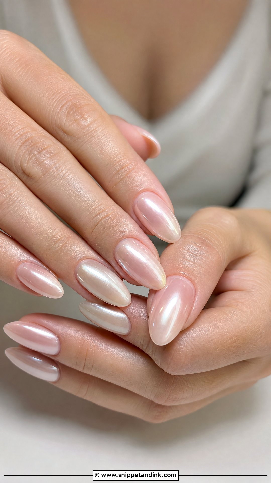 Pearl Chrome Wedding Nails - Snippet and Ink - 25 Trendy Wedding Nails