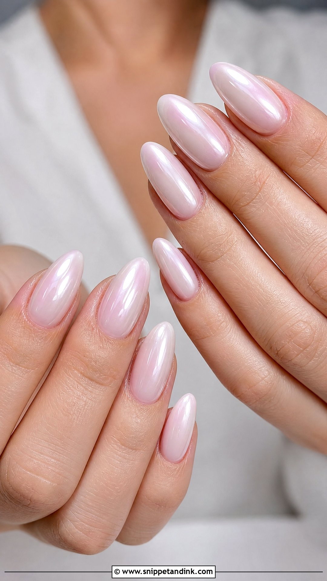 Pearl Chrome Wedding Nails - Snippet and Ink - 25 Wedding Nail Art Design Ideas
