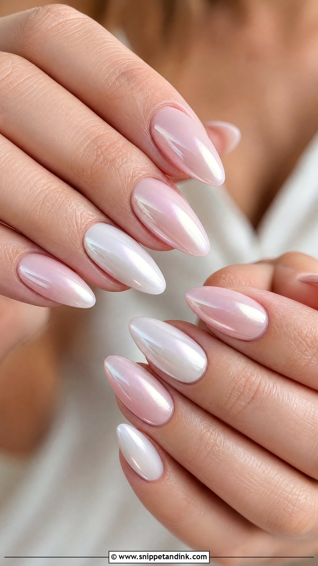 Pearl Chrome Wedding Nails - Snippet and Ink - 25 Wedding Nail Ideas for the Bride