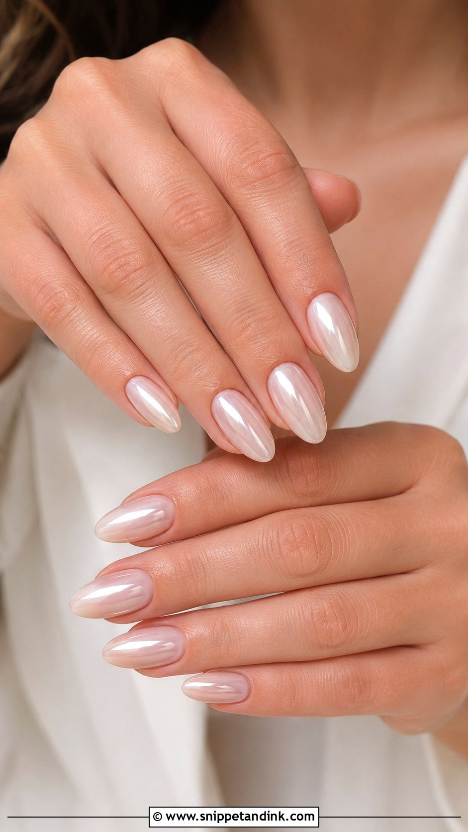 Pearl Chrome Wedding Nails - Snippet and Ink - 30 Nail Art for Wedding Ideas