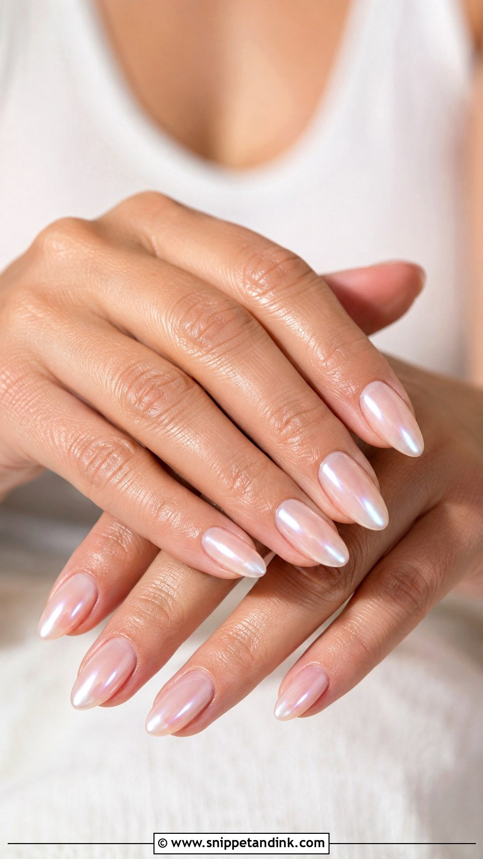 Pearl Chrome Wedding Nails - Snippet and Ink - 30 Wedding Nail Art Design for Bride Ideas