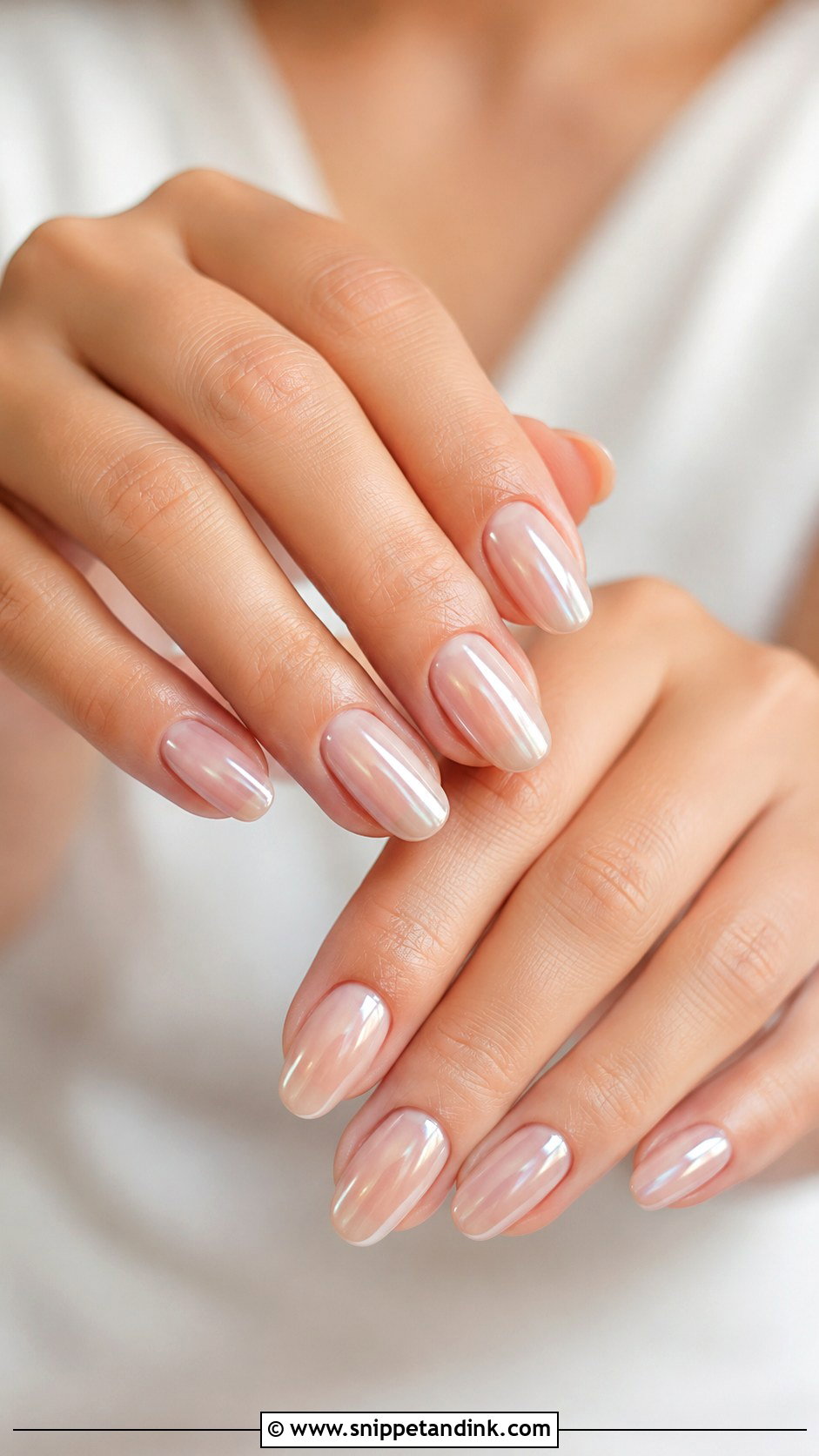 Pearl Chrome Wedding Nails - Snippet and Ink - 20 Aesthetic Nails for Wedding