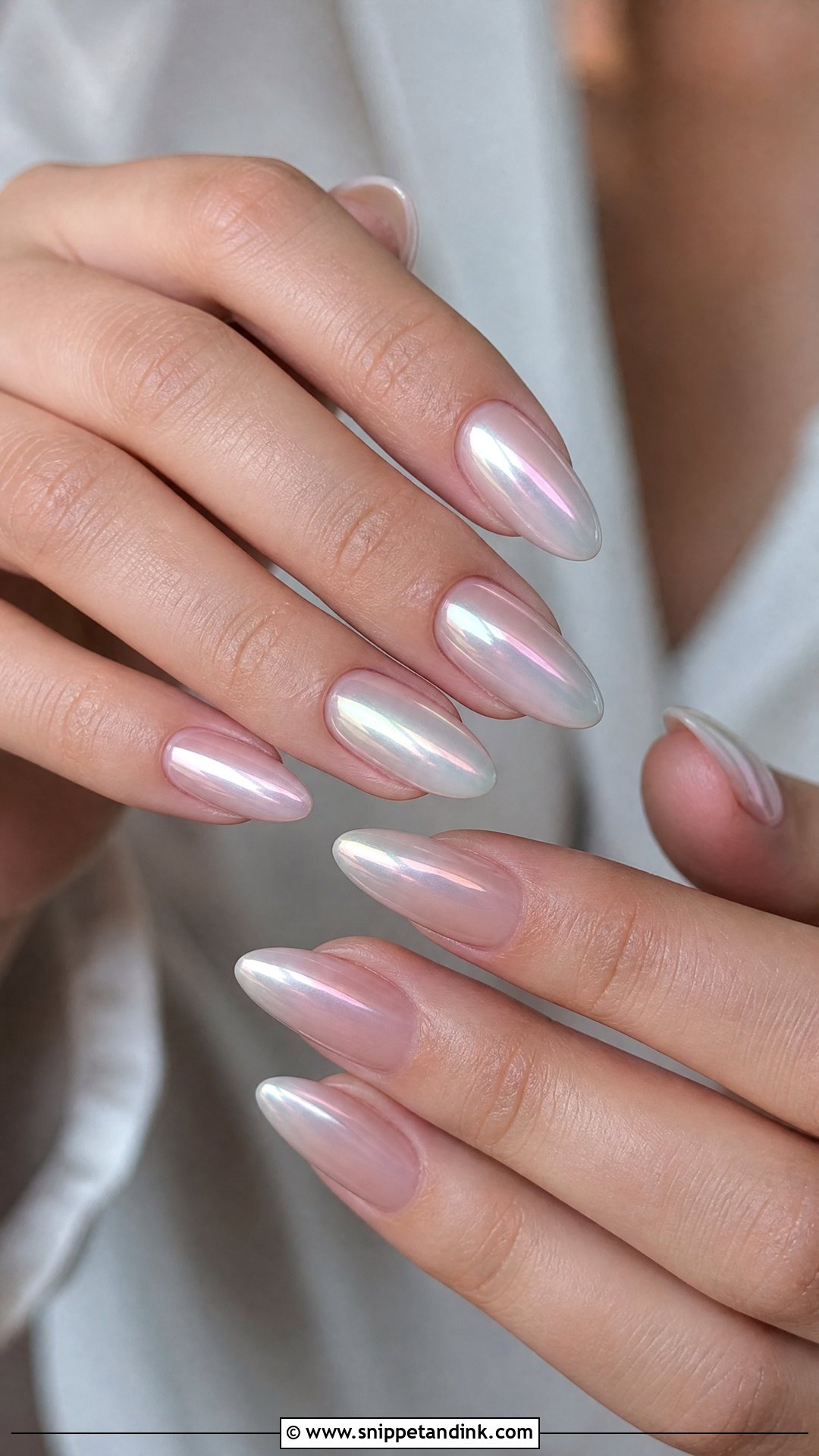 Pearl Chrome Winter Wedding Nails - Snippet and Ink - 25 Winter Wedding Nails