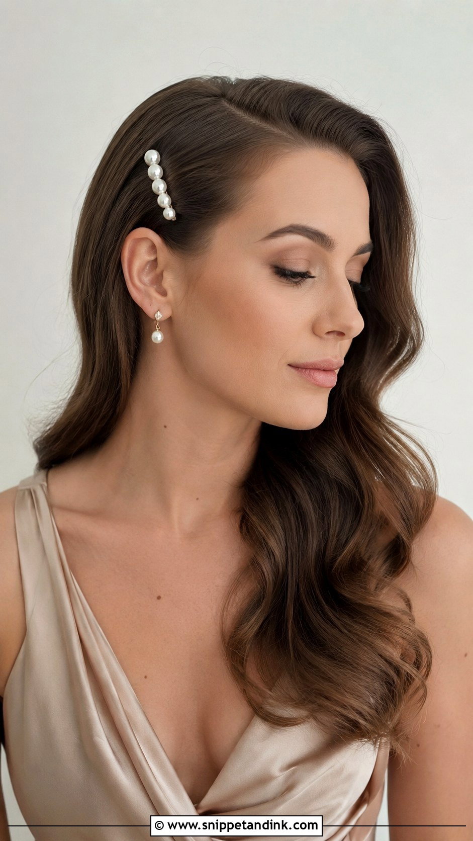 Pearl Clip Bridesmaid Hair - Snippet and Ink - 20 Wedding Hair Ideas for Bridesmaids