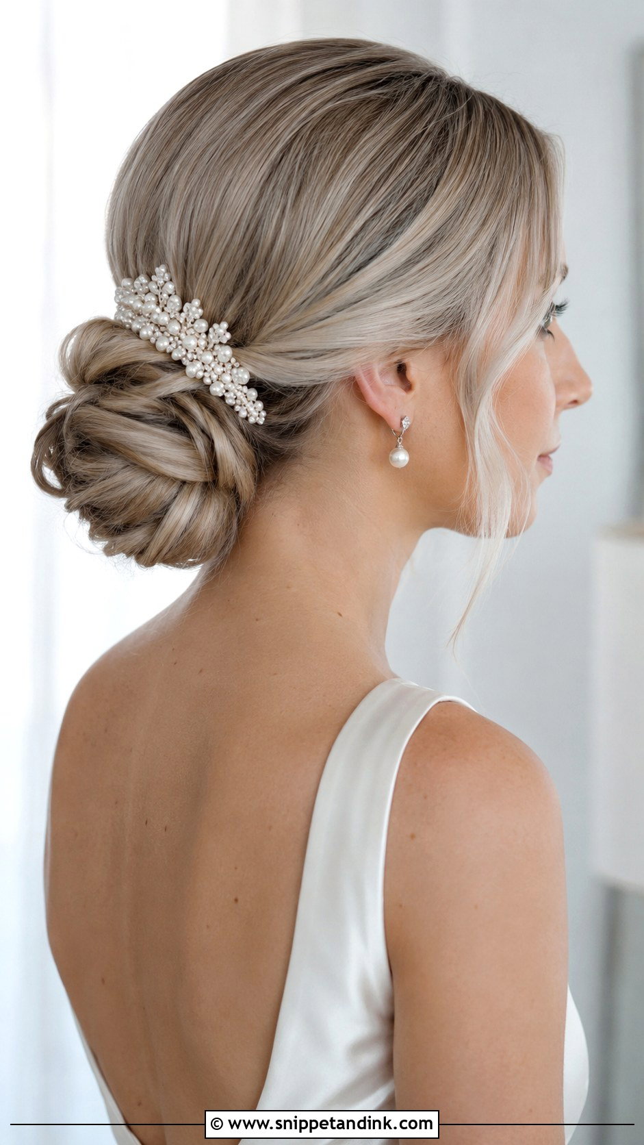 Pearl Comb Wedding Updo - Snippet and Ink - 15 Wedding Updo with Pearls Ideas