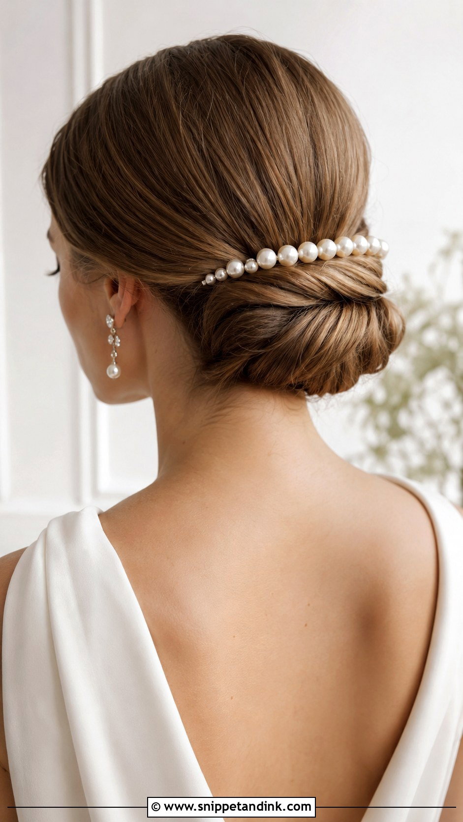 Pearl Comb for Low Bun - Snippet and Ink - 20 Bridal Hair Clips Ideas