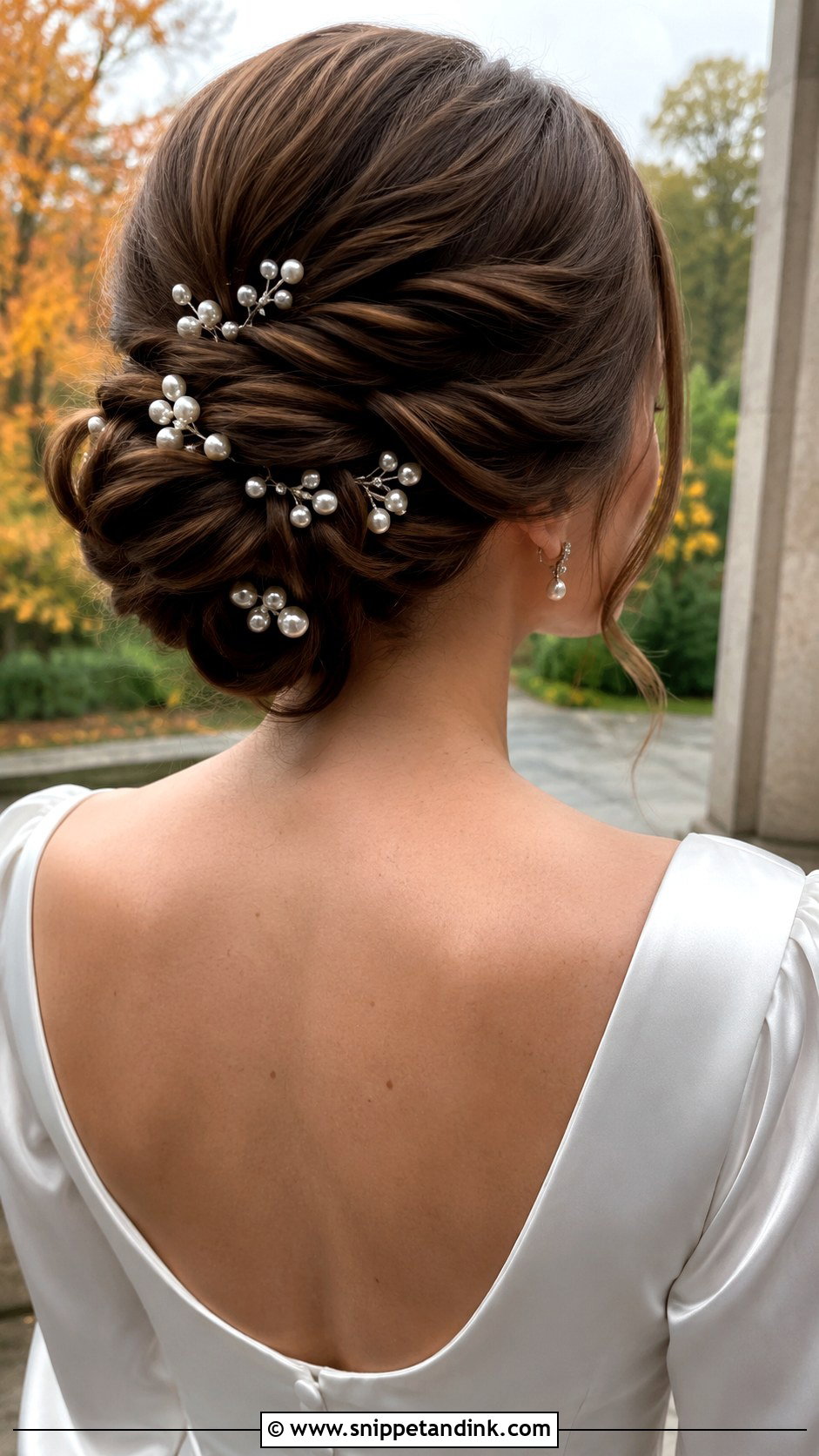 Pearl Embellished Bridal Updo - Snippet and Ink - 25 Wedding Bridal Hairstyles