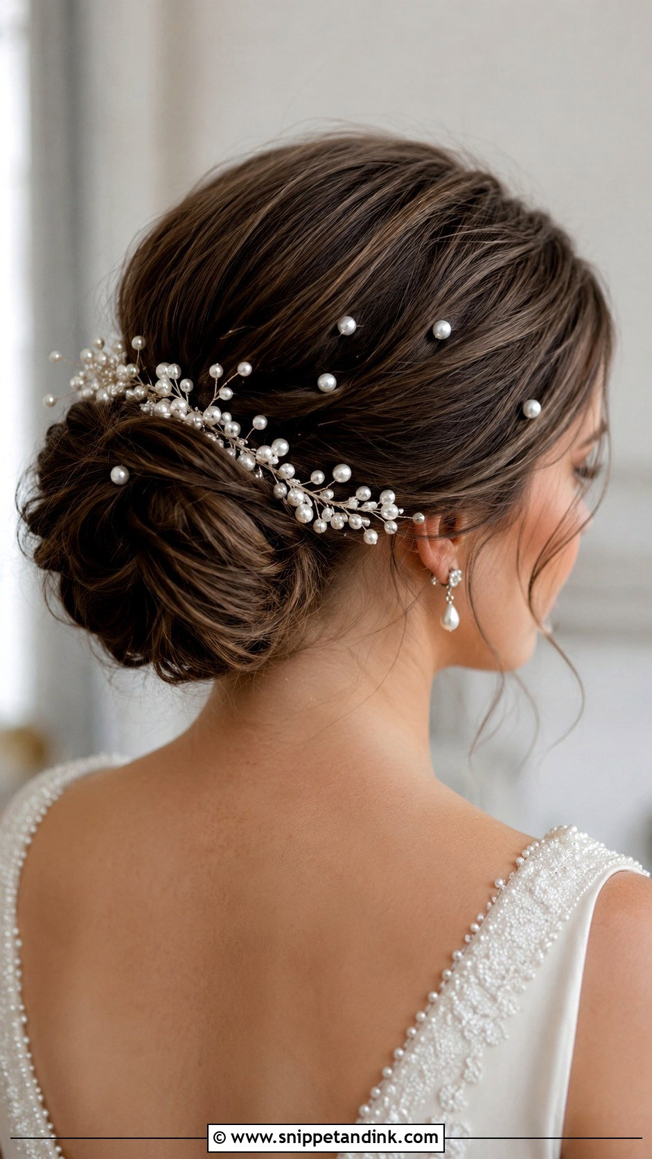 Pearl Embellished Bridal Updo - Snippet and Ink - 20 Wedding Updo Tutorial Ideas