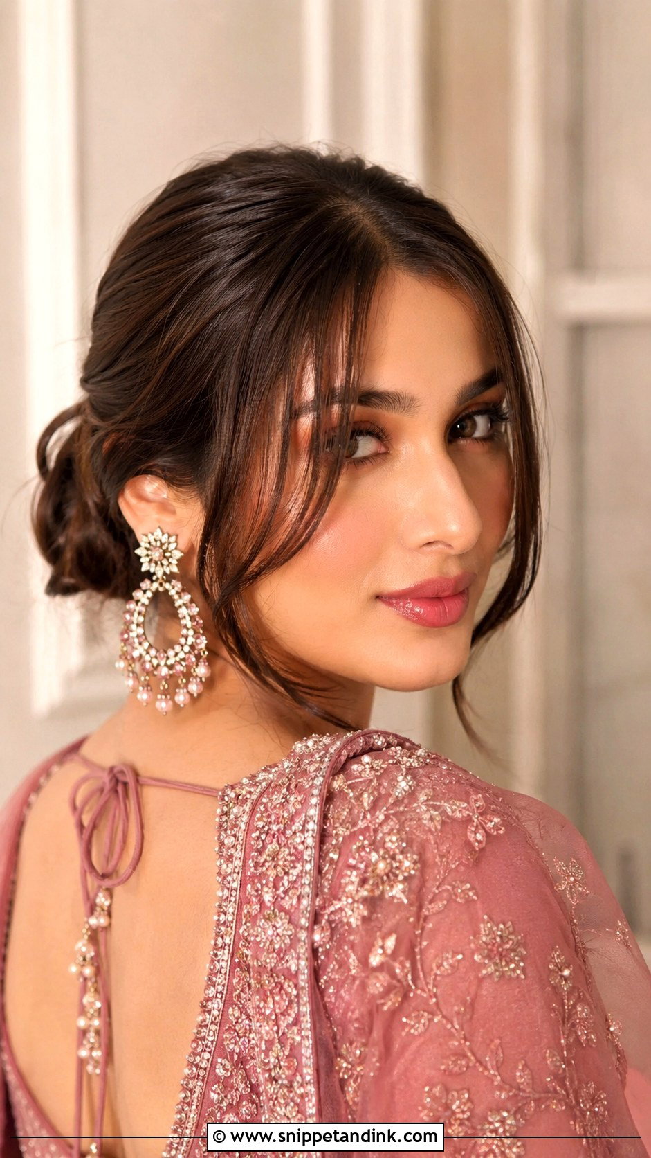 Pearl Embellished Bun - Snippet and Ink - 25 Indian Bridal Hair Buns