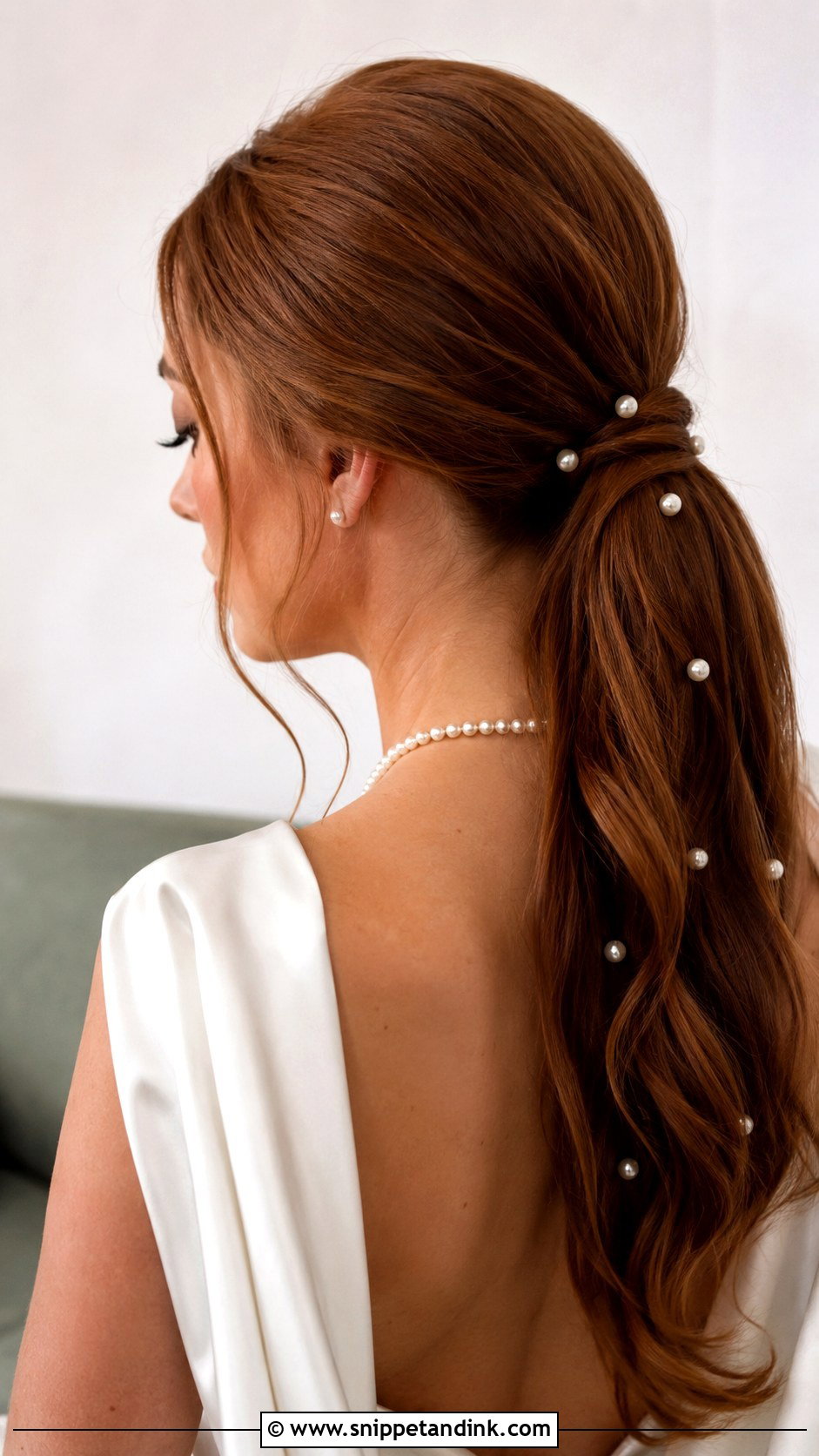 Pearl Embellished Ponytail for Wedding - Snippet and Ink - 20 Hair Ponytail Styles Wedding