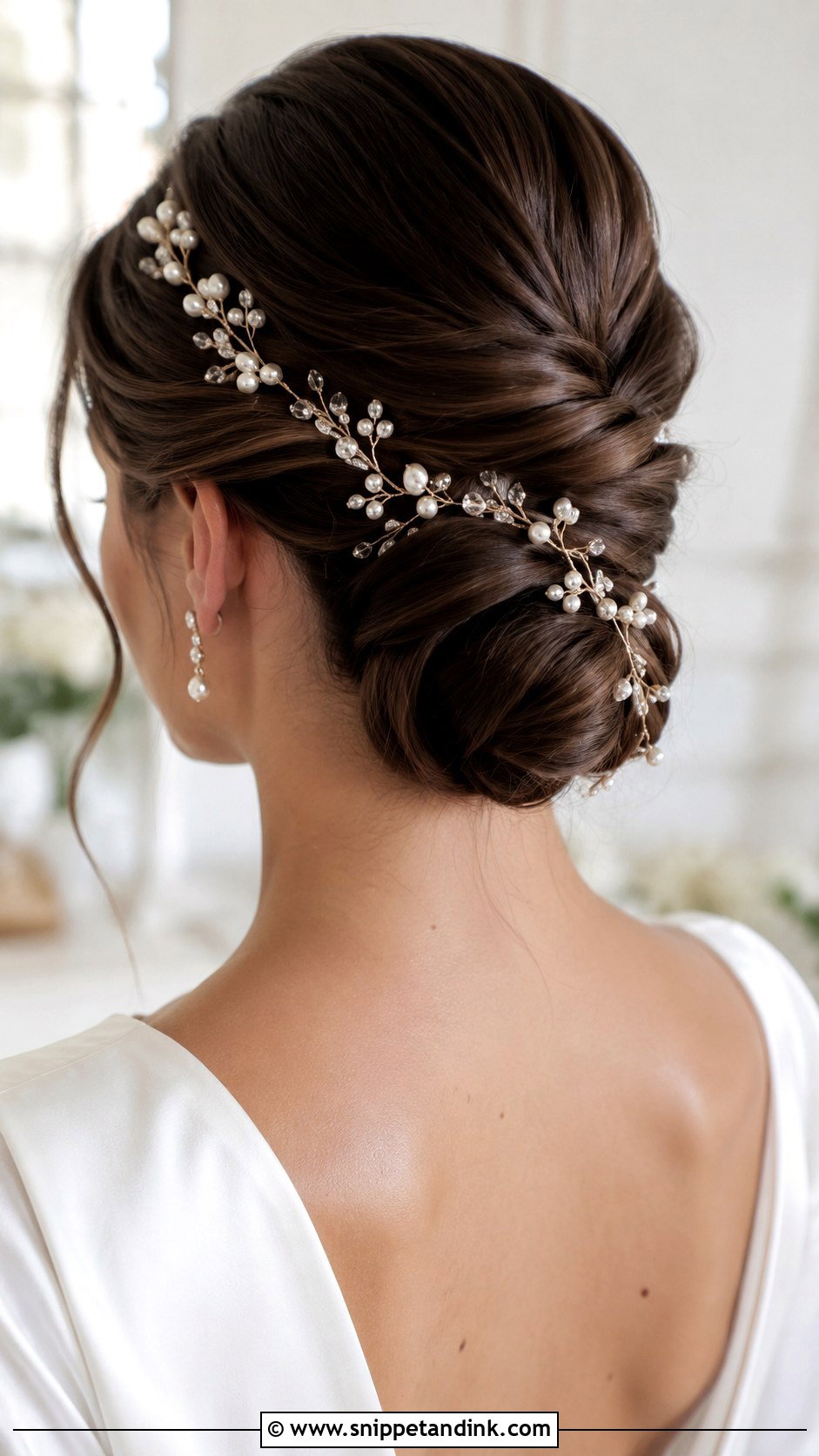 Pearl Embellished Updo - Snippet and Ink - 30 Wedding Updo Hairstyles