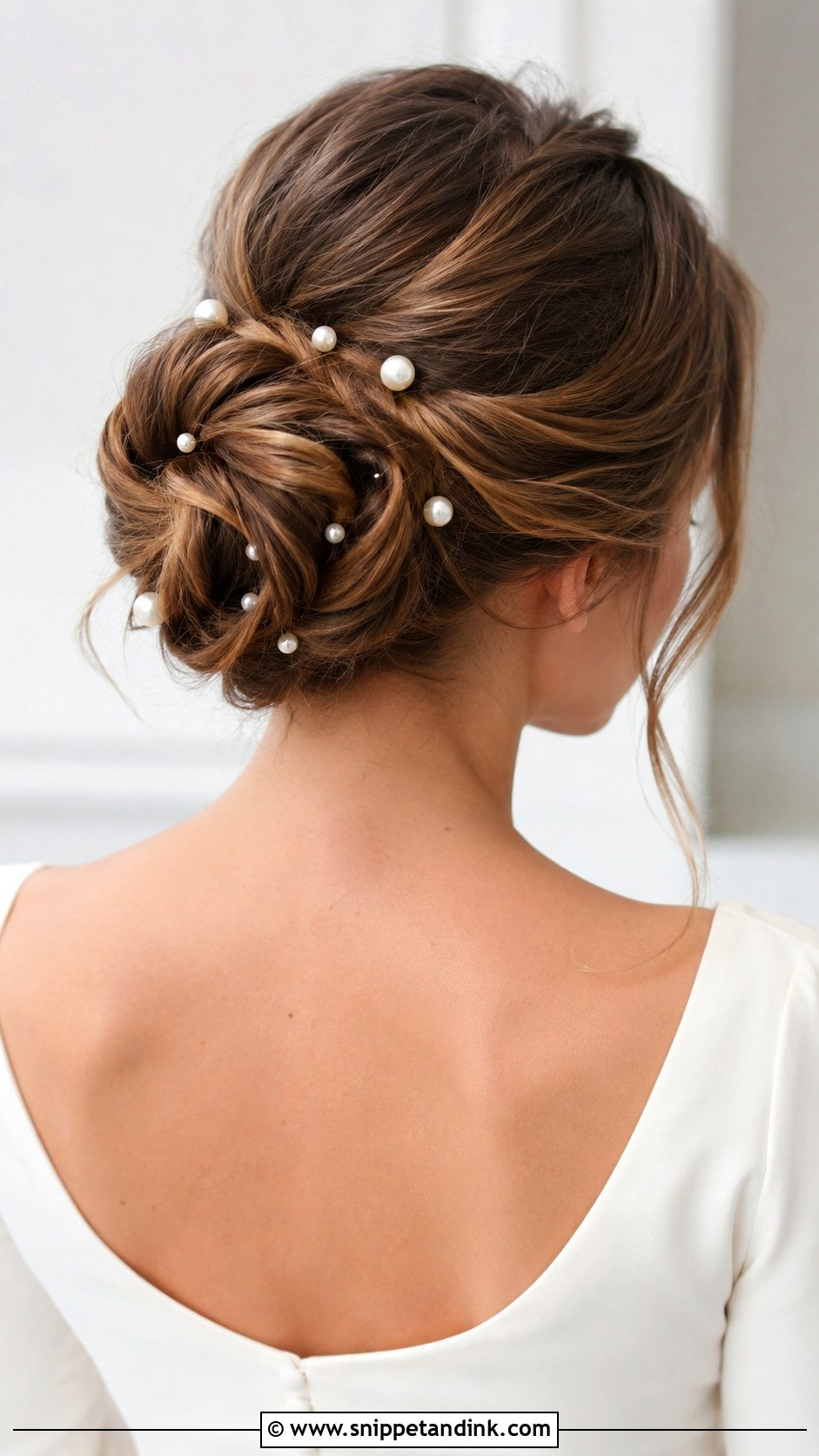 Pearl Embellished Updo - Snippet and Ink - 25 French Bride Hairstyles