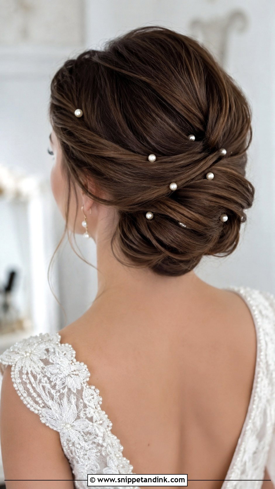 Pearl Embellished Vintage Updo - Snippet and Ink - 25 Vintage Wedding Hairstyles