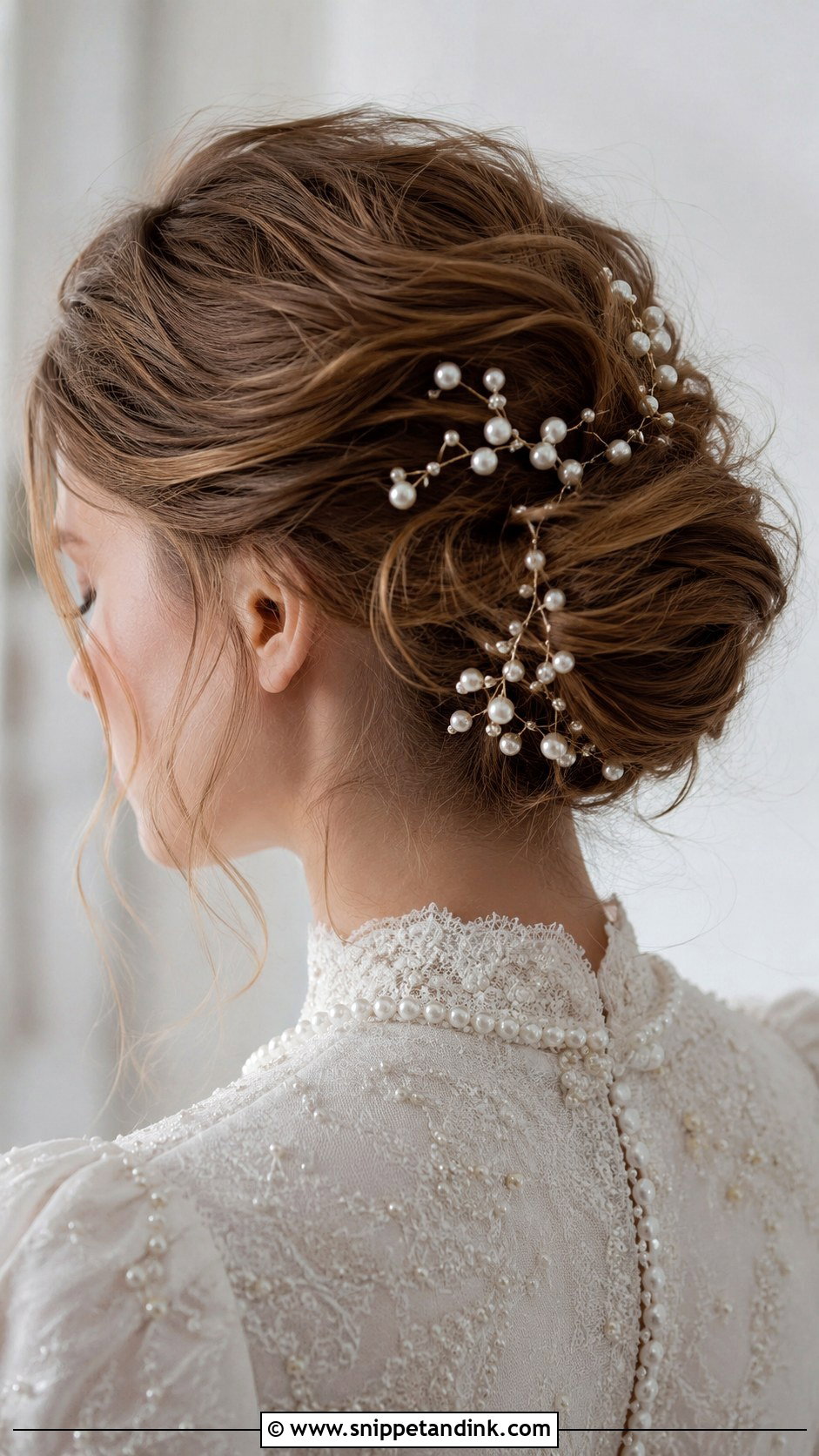 Pearl Embellished Wedding Updo - Snippet and Ink - 20 Elegant Wedding Updo Ideas