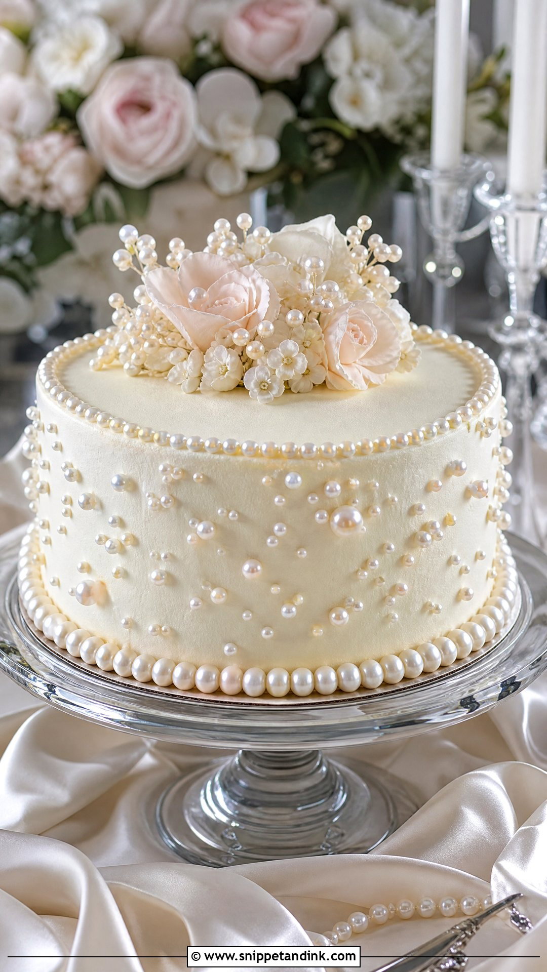 Pearl Engagement Cake - Snippet and Ink - 30 Engagement Cakes