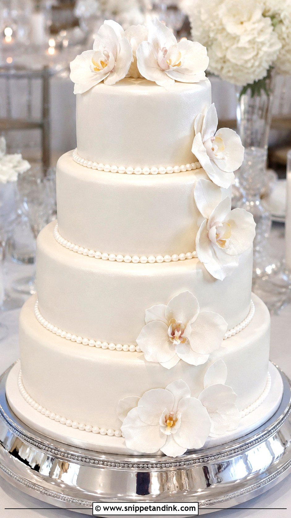 Pearl Fondant Wedding Cake - Snippet and Ink - 20 Cakes with Pearls for Wedding
