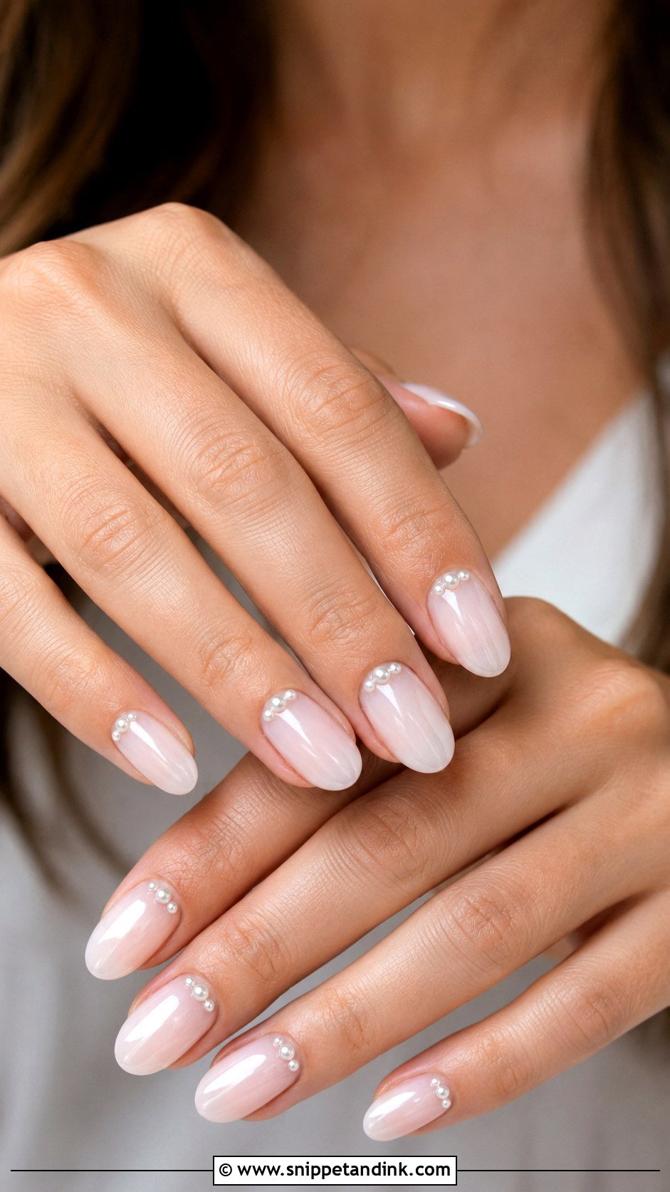 Pearl Gel X Wedding Nails - Snippet and Ink - 20 Gel X Wedding Nails