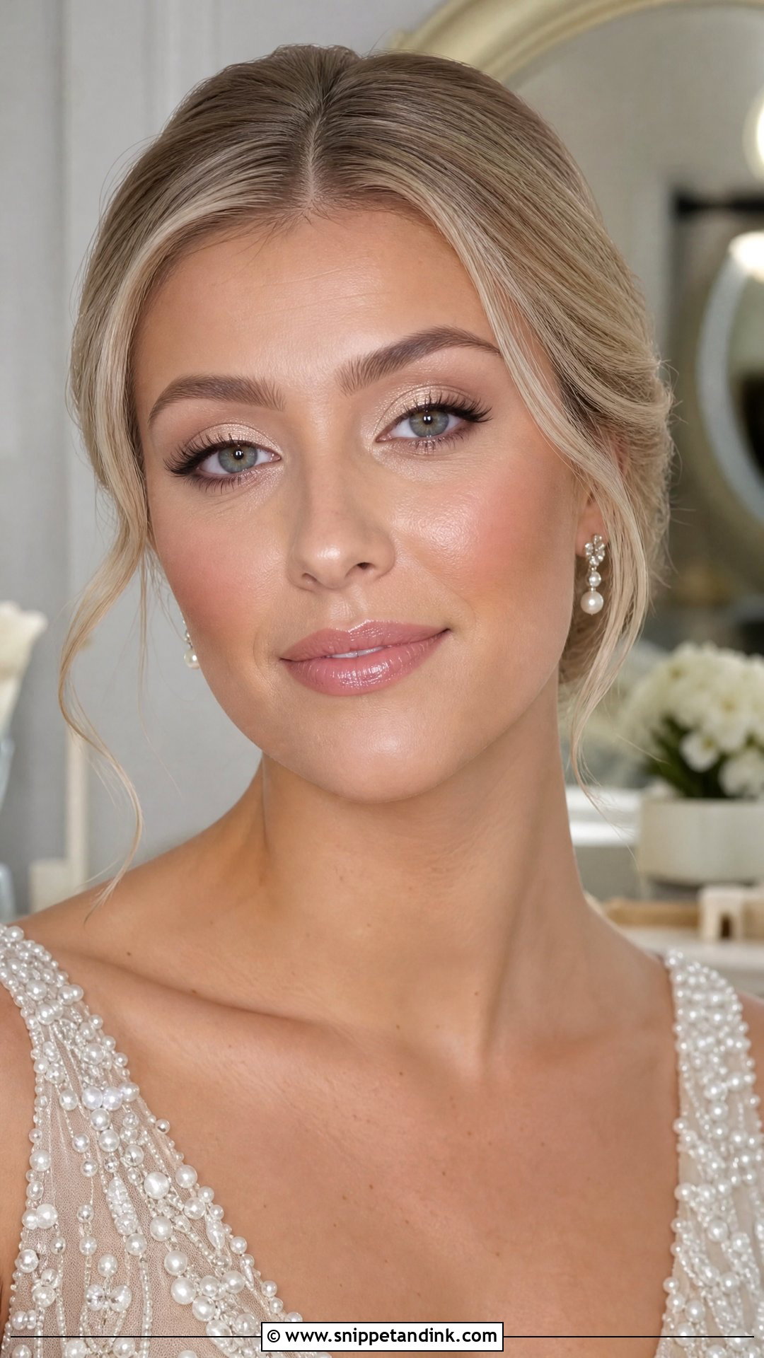 Pearl Glam Bride Makeup - Snippet and Ink - 35 Glam Bride Makeup Ideas