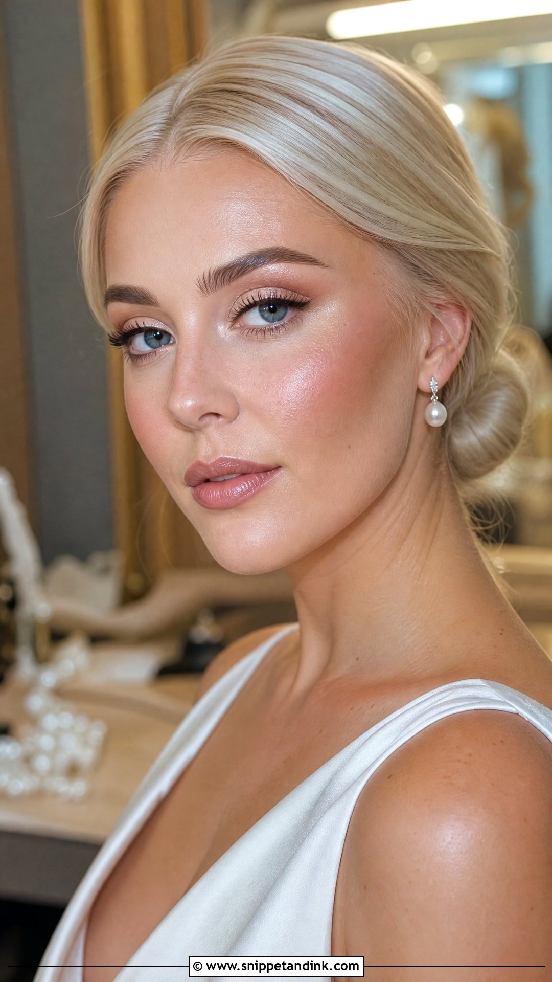 Pearl Glitter Bridal Makeup - Snippet and Ink - 20 Glitter Bridal Makeup Ideas