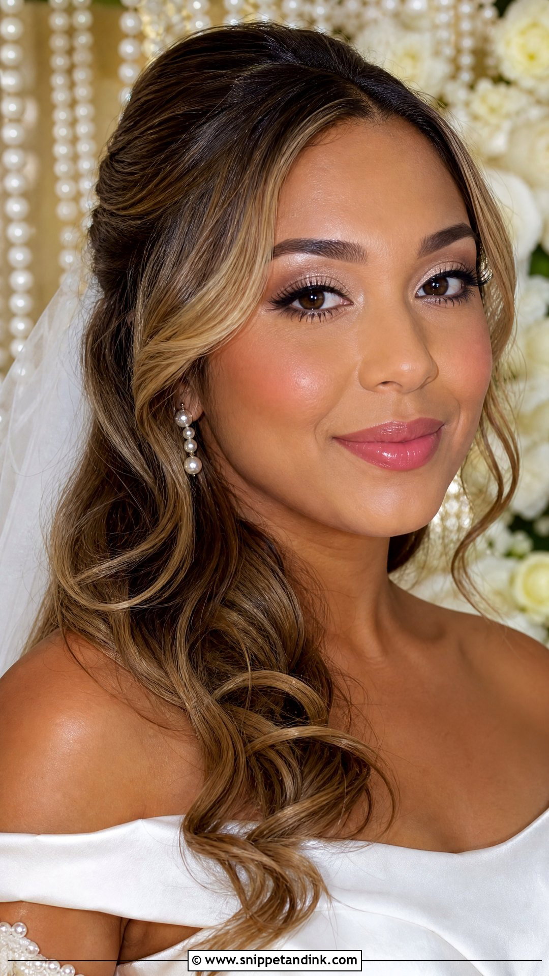 Pearl Glow Bridal Makeup - Snippet and Ink - 20 Timeless Bridal Makeup Ideas