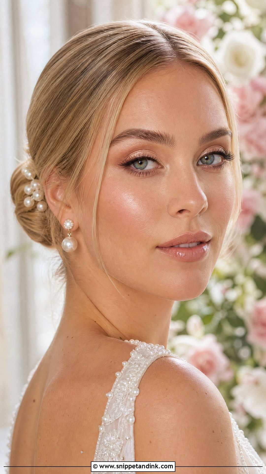 Pearl Glow Spring Bridal Makeup - Snippet and Ink - 20 Spring Bridal Makeup Ideas