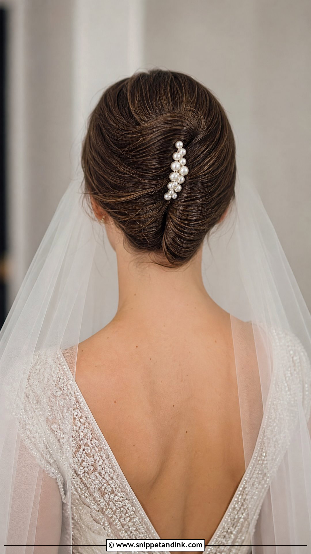 Pearl Hair Clip With French Twist - Snippet and Ink - 20 Wedding Hair Clips Ideas