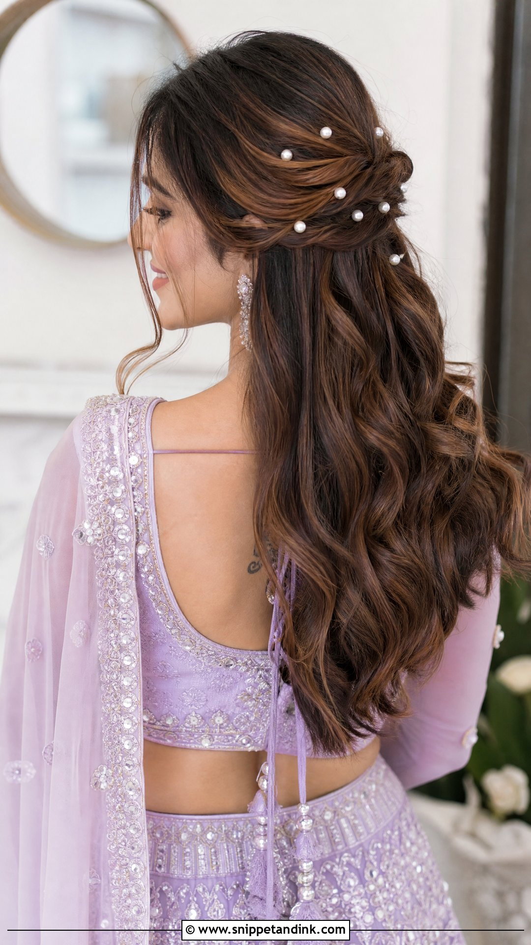 Pearl Hair Pins Half Up Hair - Snippet and Ink - 15 Hair Accessories for Women Indian Wedding Ideas