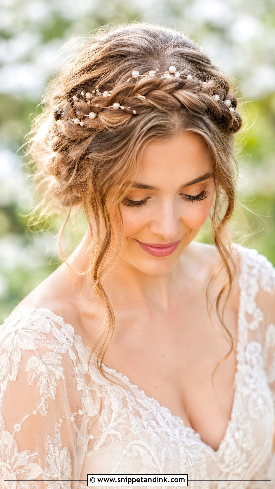 Pearl Hair Pins With a Braided Crown - Snippet and Ink - 20 Bridal Hair Pin Ideas