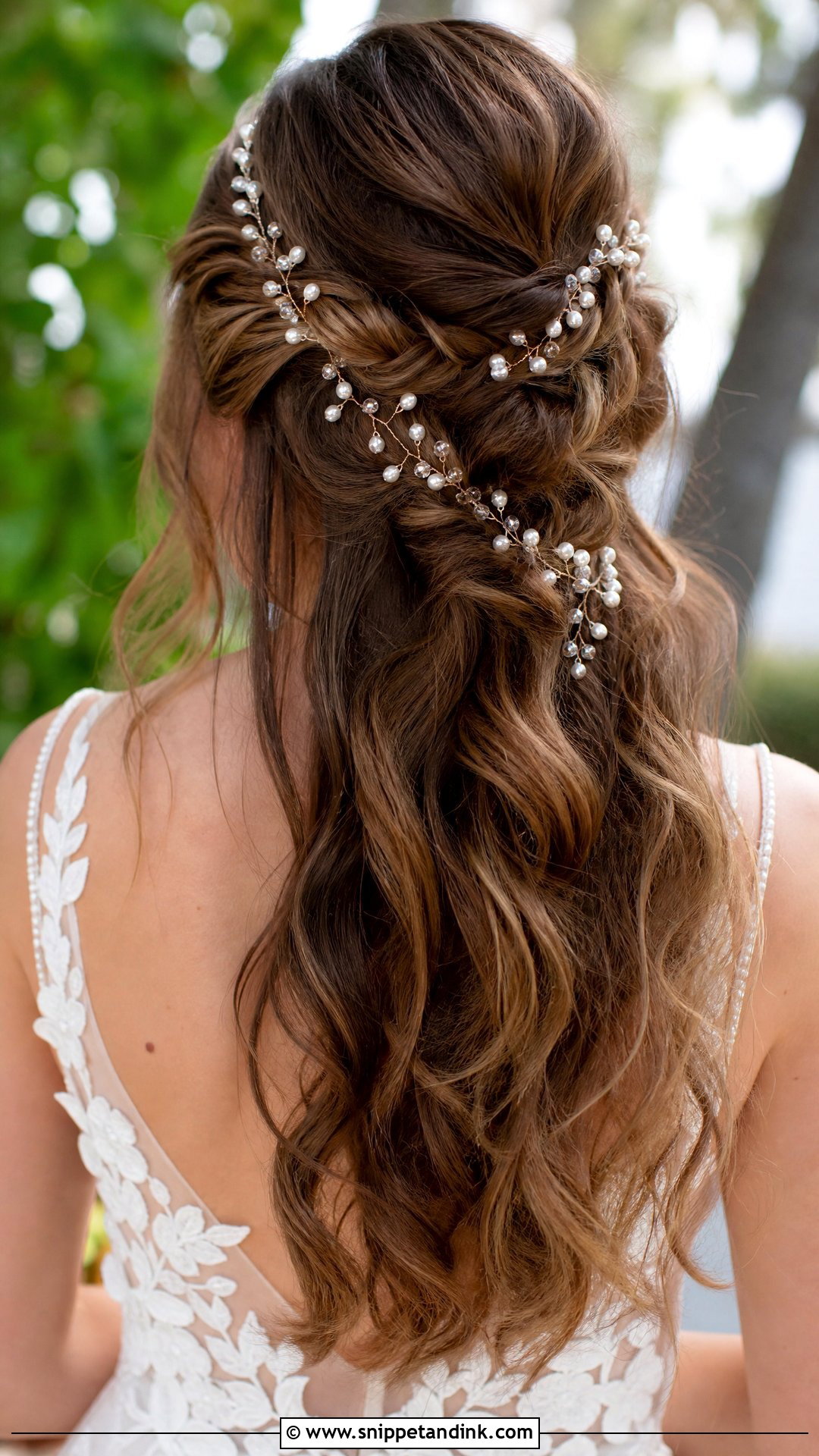 Pearl Hair Vine Wedding Hairstyle - Snippet and Ink - 20 Wedding Hairstyles Pearls