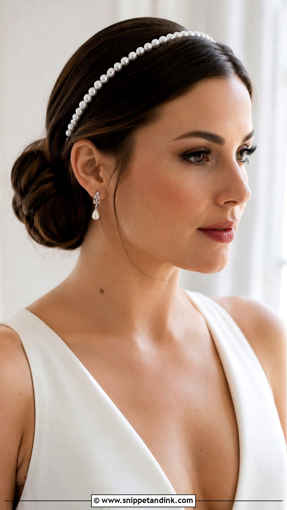 Pearl Headband for Modern Brides - Snippet and Ink - 20 Bridal Hair Jewelry Ideas