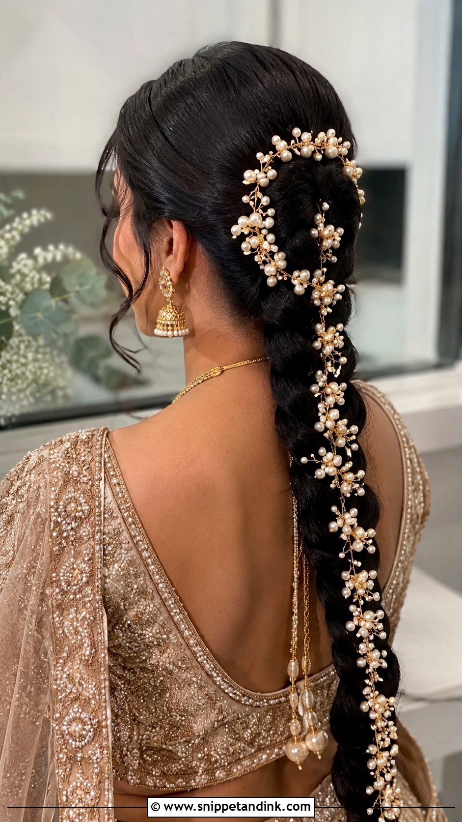 Pearl Jasmine Braid for Weddings - Snippet and Ink - 25 Bridal Hair with Pearls Ideas