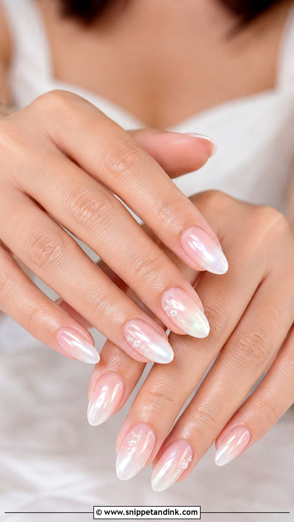 Pearl Ombre Bridal Nails - Snippet and Ink - 20 Ombre Bridal Nails