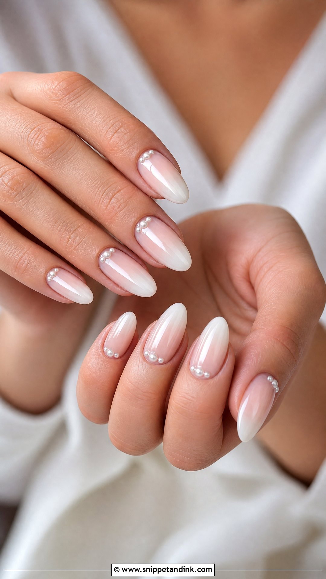 Pearl Ombre Wedding Nails - Snippet and Ink - 20 Ombre Wedding Nails for Bride