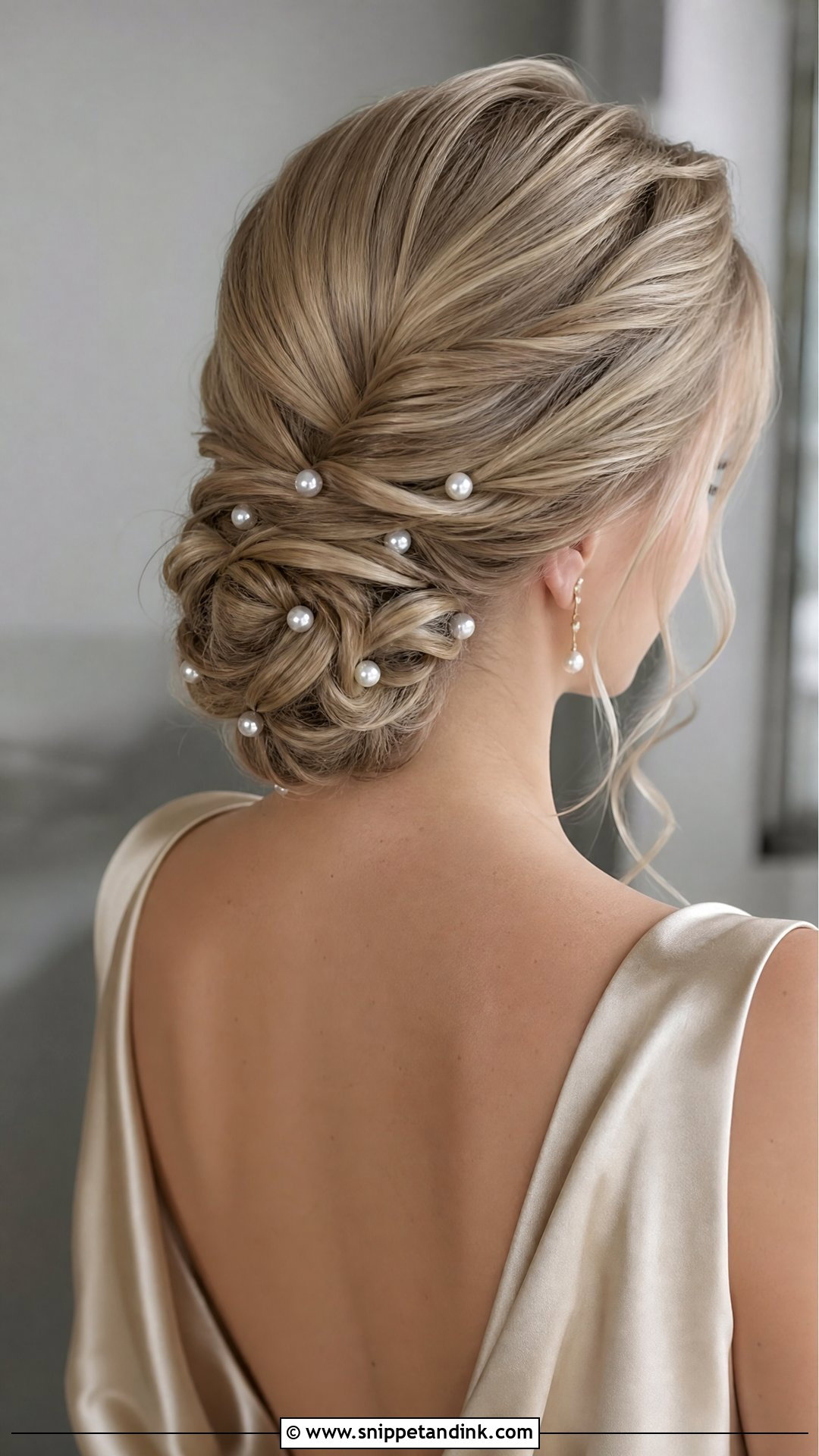 Pearl Pin Bridal Party Updo - Snippet and Ink - 15 Bridal Party Updo Ideas